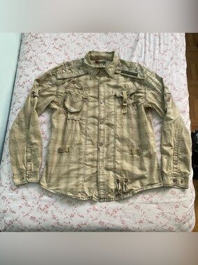 Y2k long sleeve button up shirt